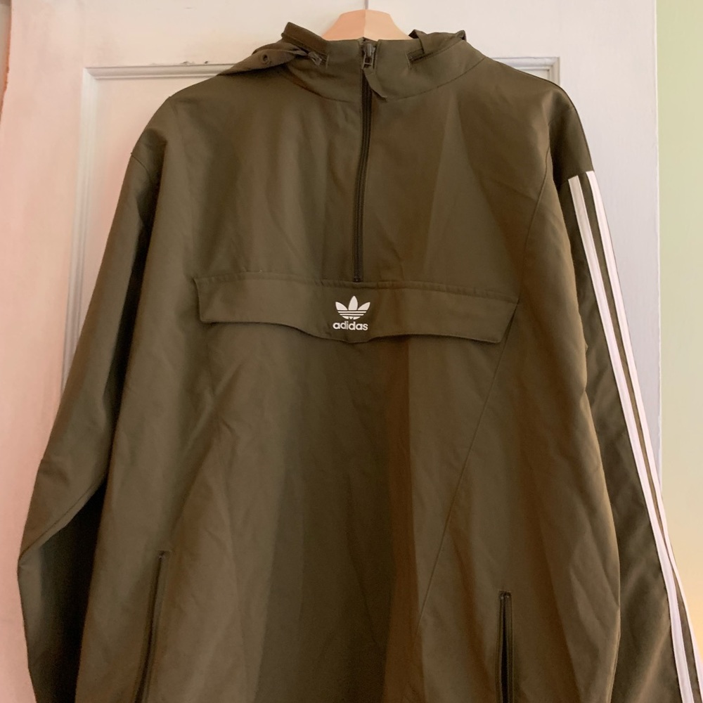 Adidas windbreaker pullover with hood